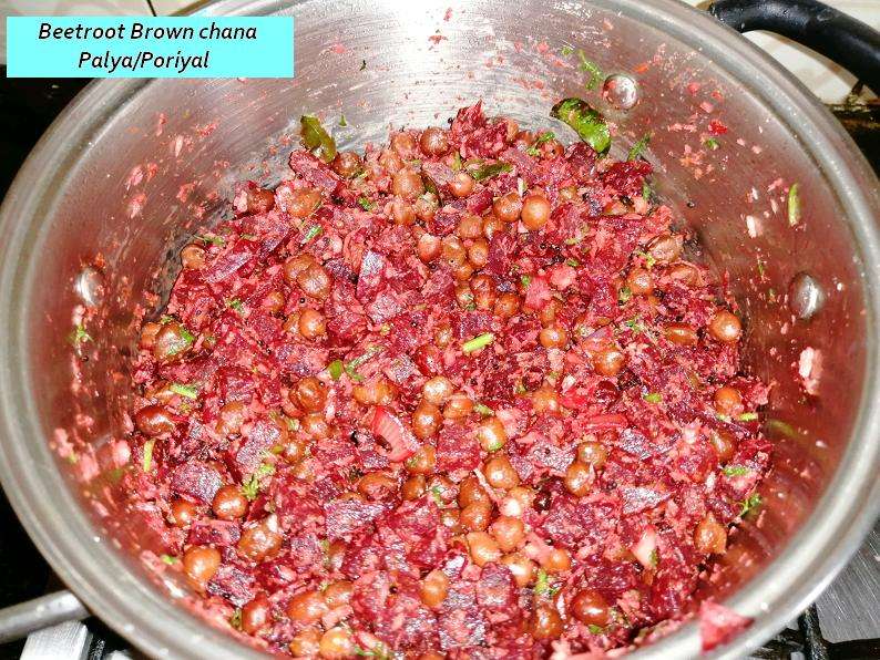 Beetroot Brown Chana Side Dish/Palya/Poriyal