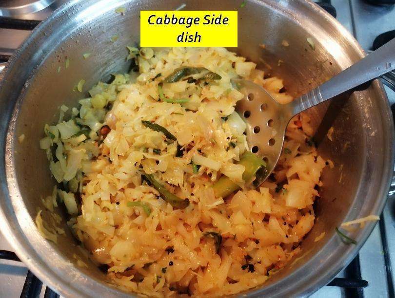 Cabbage Side dish/Palya/Poriyal