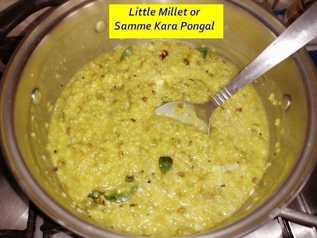 Little Millet or Samme Kara Pongal is ready to serve.