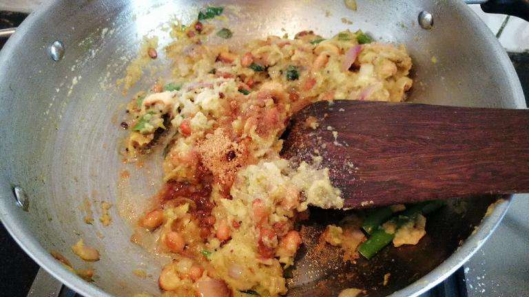 Add in jaggery powder and salt.