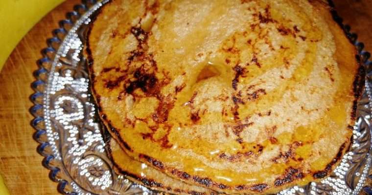 No Egg Oats Jaggery Banana Pan Cake