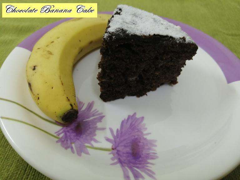 Chocolate Banana Cake (without Oven)