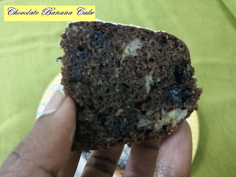 Chocolate Banana Wheat Cake (without Oven)