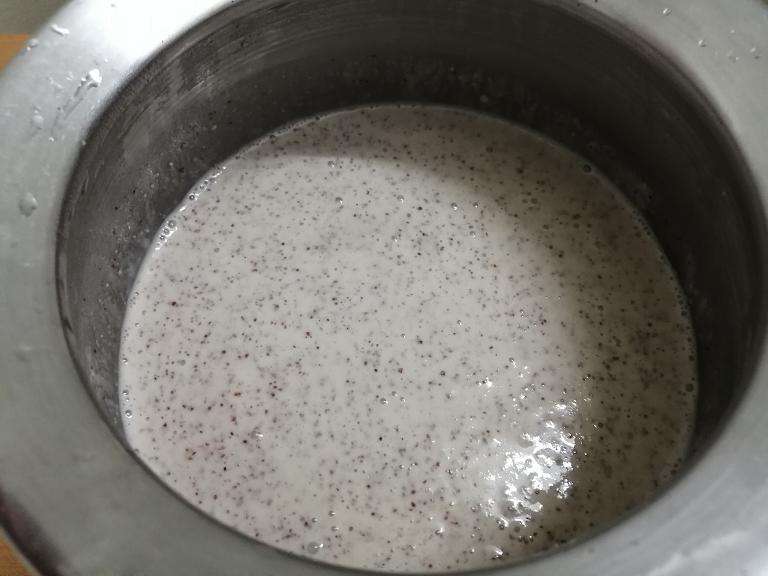 Grind them according to Idly batter consistency. Allow it to ferment for 8 hours or overnight.