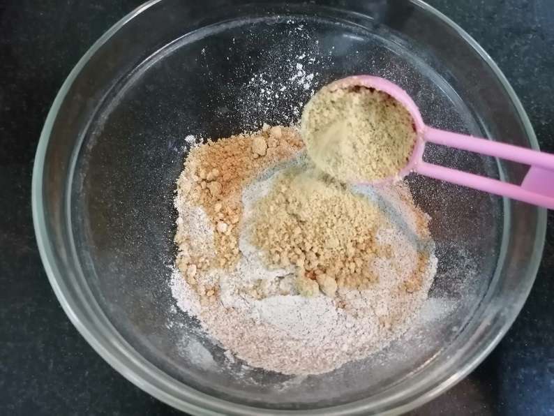 Add in powdered jaggery