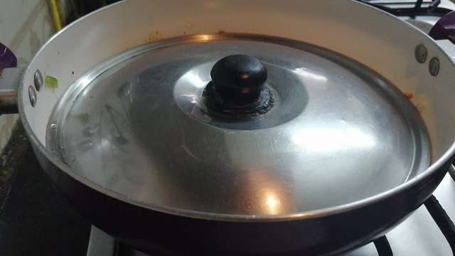 close the lid and cook for 5 minutes in low flame.