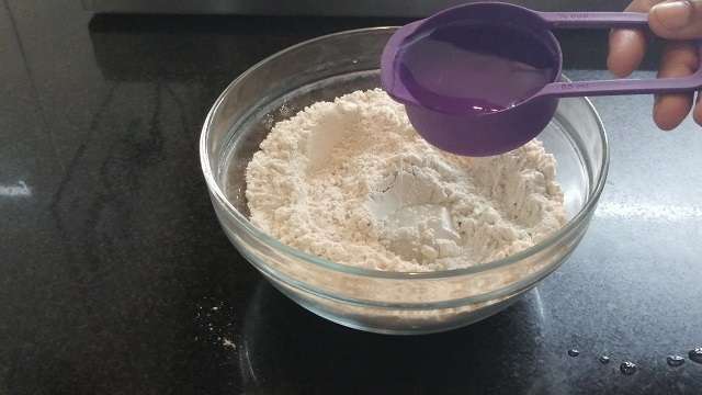 Add in required water to form a soft dough.