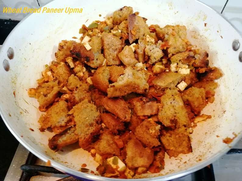 Wheat Bread Paneer Upma