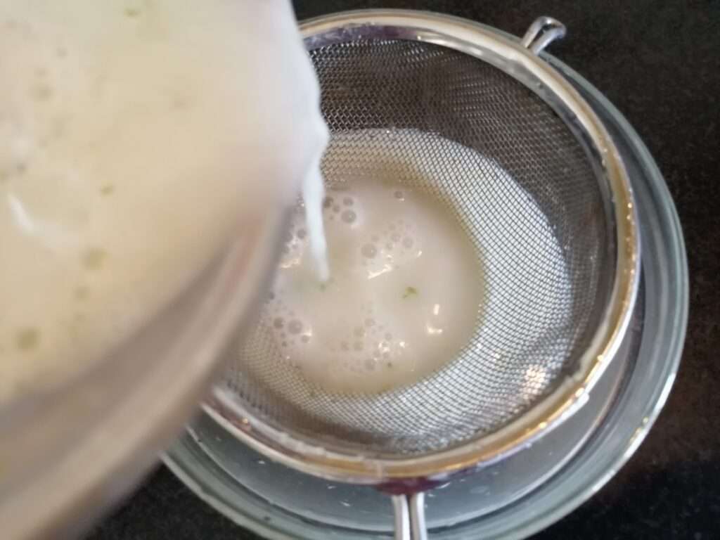 Strain the buttermilk