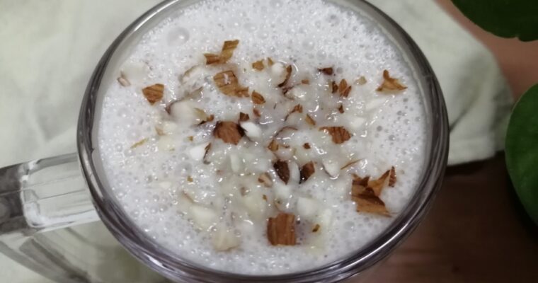 Healthy Vegan Badam Coconut Milk or Almond Coconut Milk