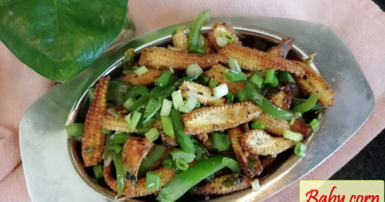 Baby corn Pepper fry