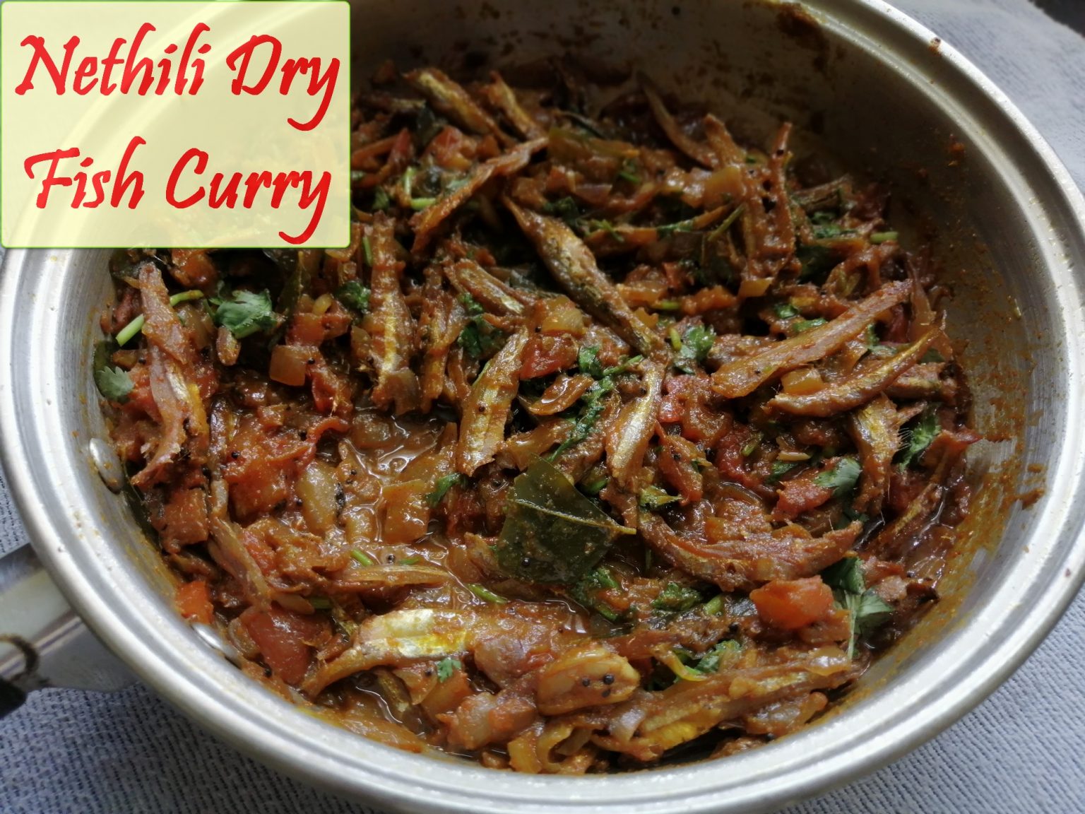 Dry Fish Curry or Nethili Dry Fish Curry Yummy Ashas Kitchen