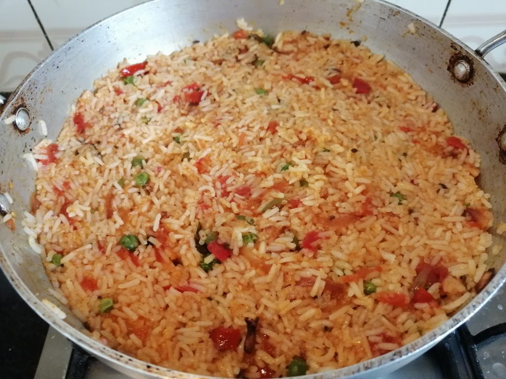 Tomato rice or tomato bath