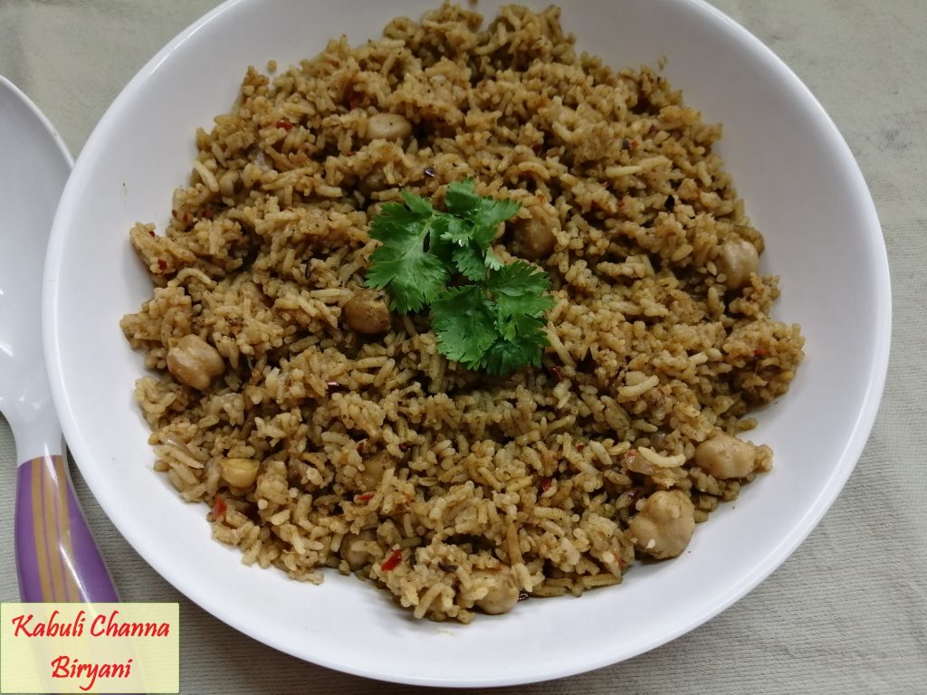 Kabuli channa biryani