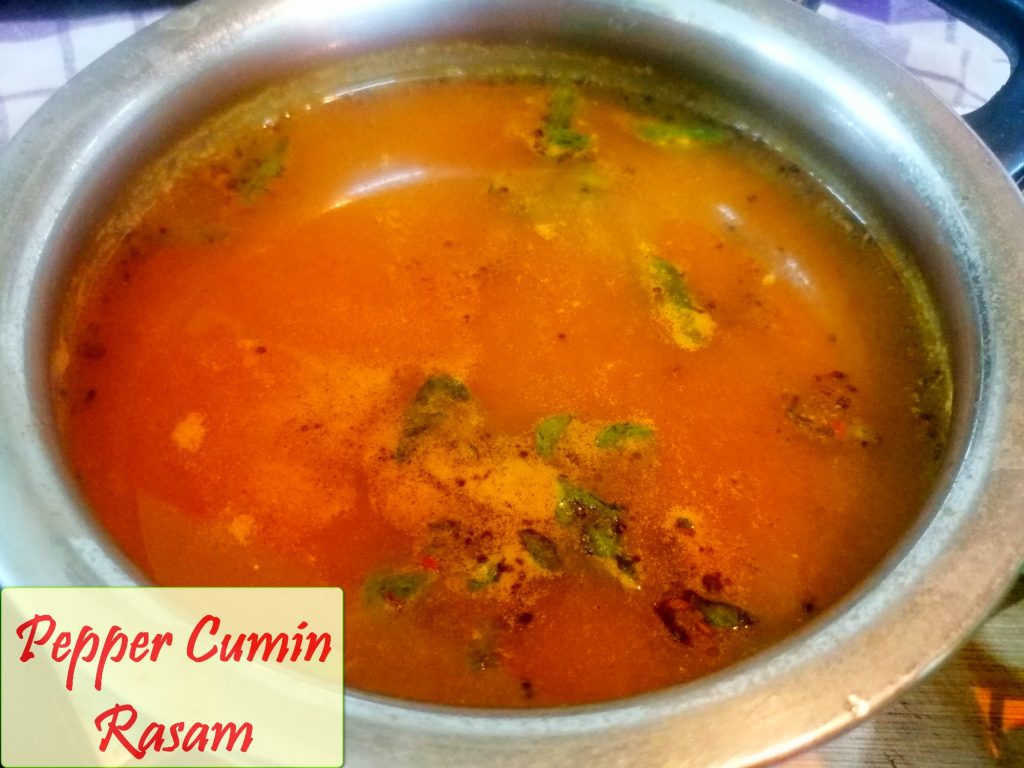 Pepper cumin rasam or soup