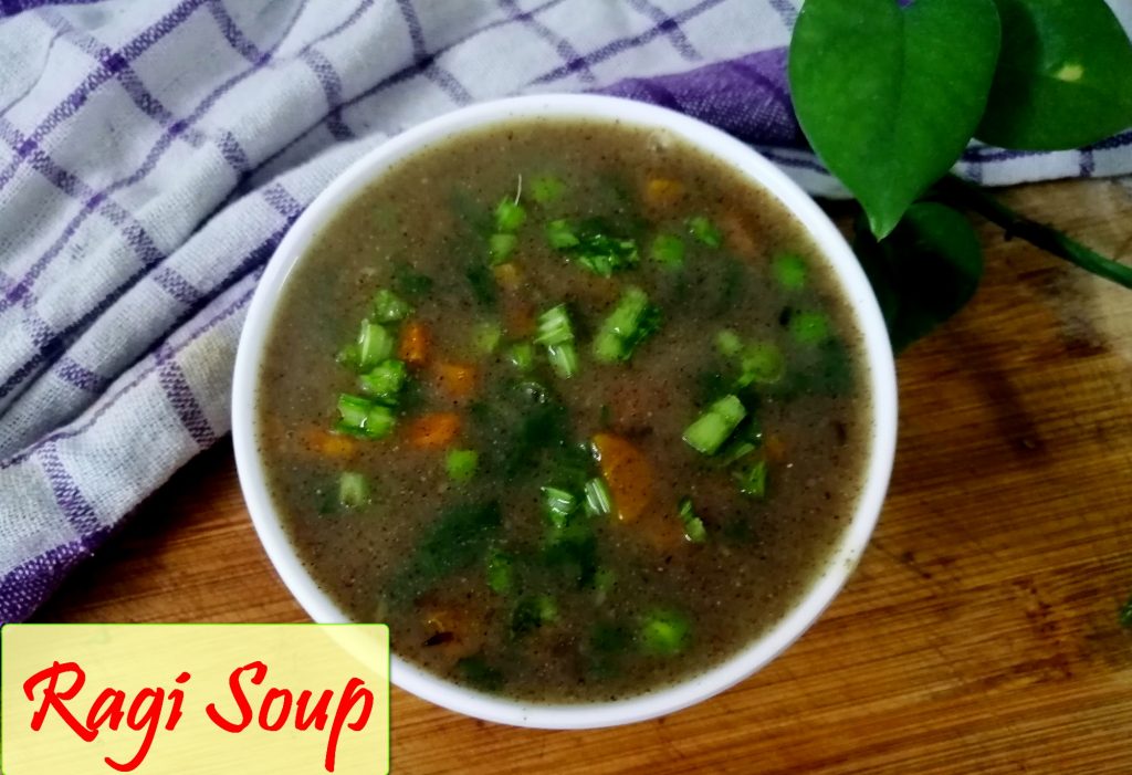 Ragi Soup or finger millet soup