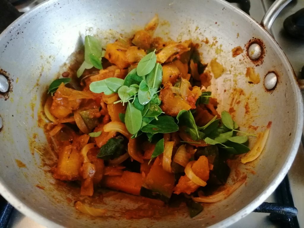 Pumpkin curry without coconut milk