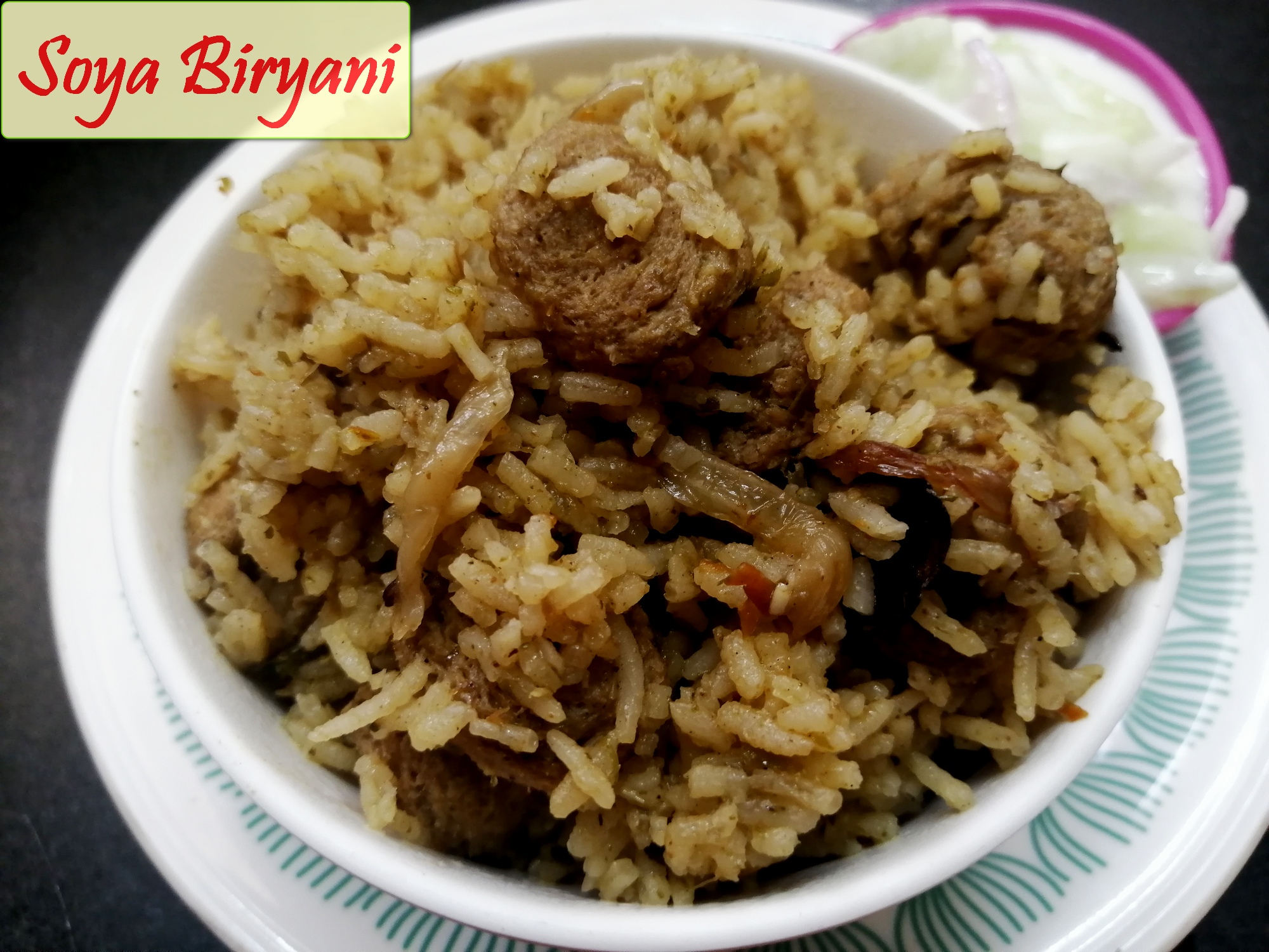 Soya Biryani Soya Chunks Biryani Meal Maker Biryani Yummy Ashas Kitchen