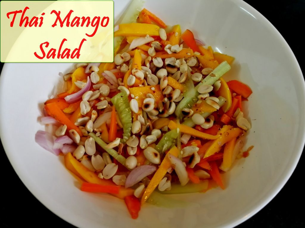 Mango Salad With Peanut Dressing Thai Salad Yummy Ashas Kitchen