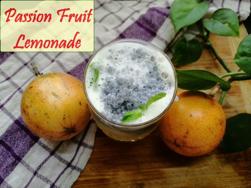 refreshing passion fruit lemonade