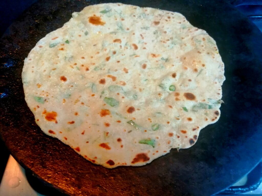 moringa paratha, drumstick leaves paratha