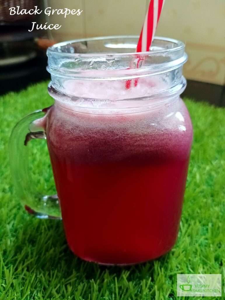 Black Grapes Juice Yummy Ashas Kitchen