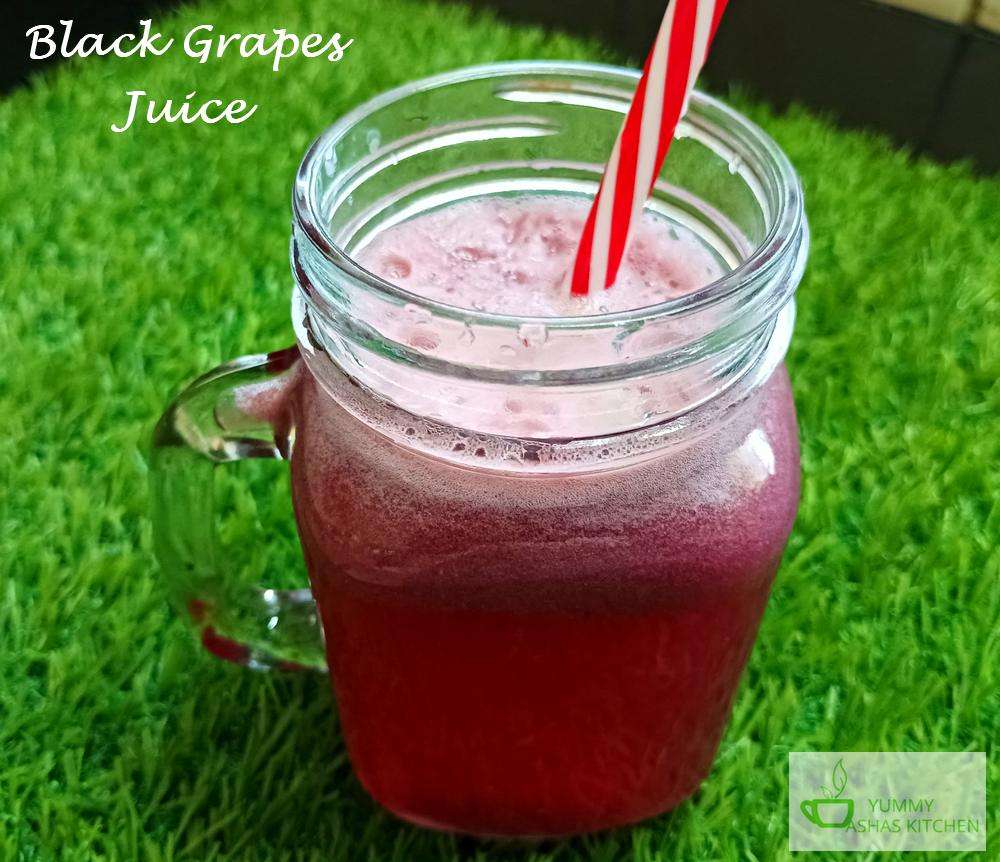 Black grapes juice recipe