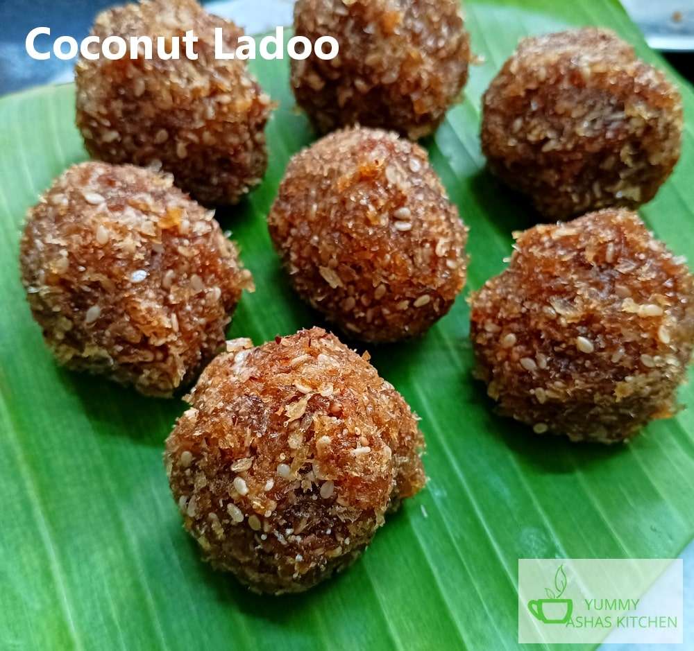 Coconut Ladoo with Jaggery