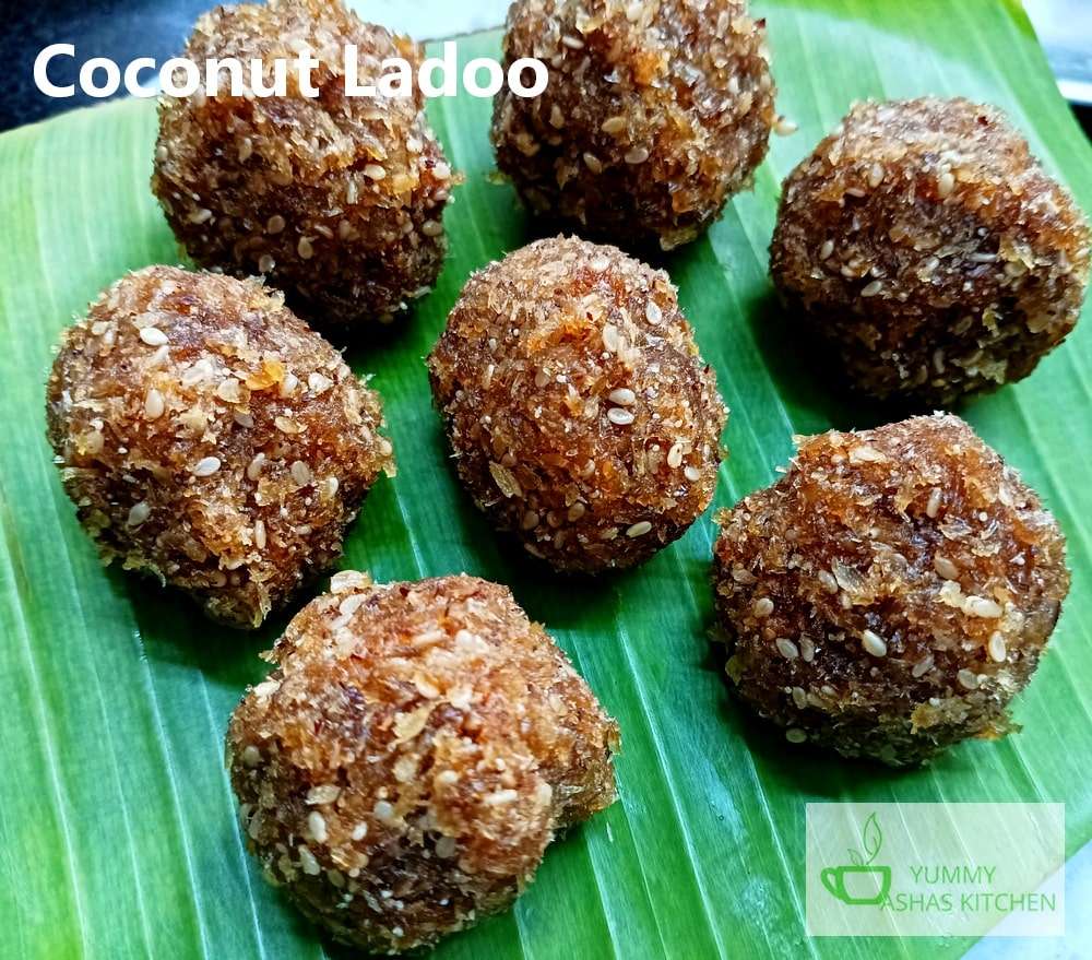 Coconut Ladoo with Jaggery