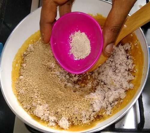 Coconut Ladoo with Jaggery